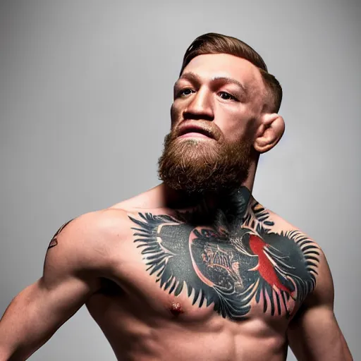 Image similar to conor mcgregor soft plush toy, full body, product advertisement, photograph, close-up, professional photograph, well-lit, 8k DSLR,