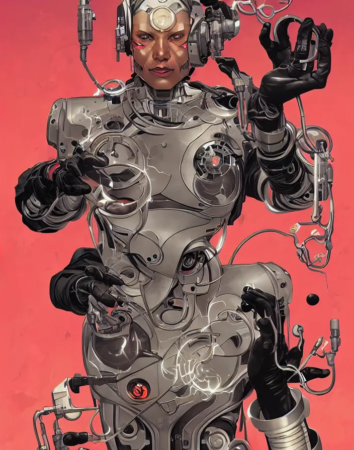 Prompt: cyborg doctor by JC Leyendecker and sachin teng