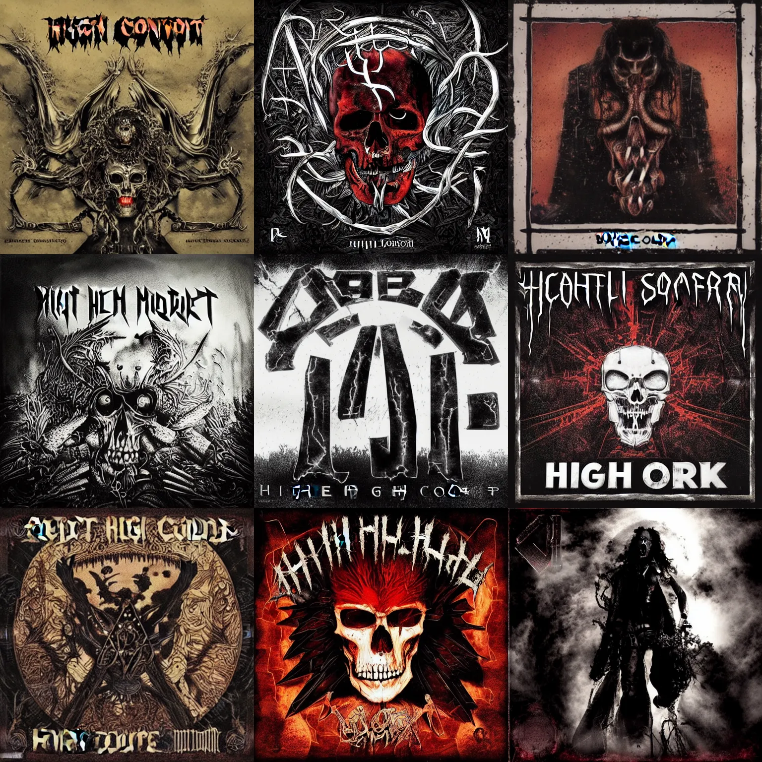 Prompt: cover art for a metal album, high contrast, dark colours