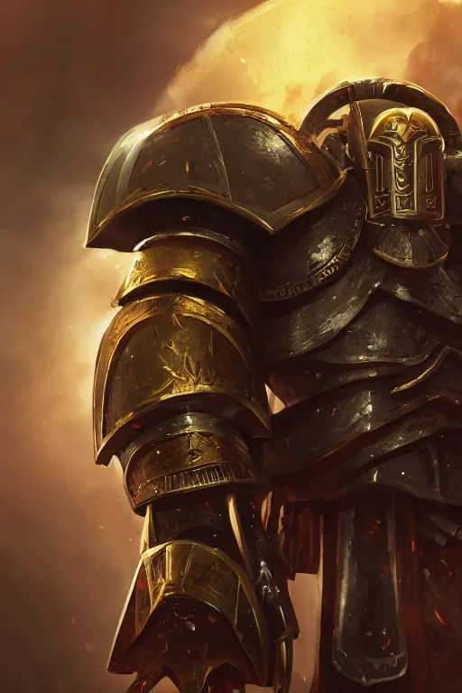 Image similar to armor portrait heros warhammer 4 0 k horus heresy fanart - the primarchs emperor by johannes helgeson animated with vfx concept artist & illustrator global illumination ray tracing hdr fanart arstation zbrush central hardmesh 8 k octane renderer comics stylized