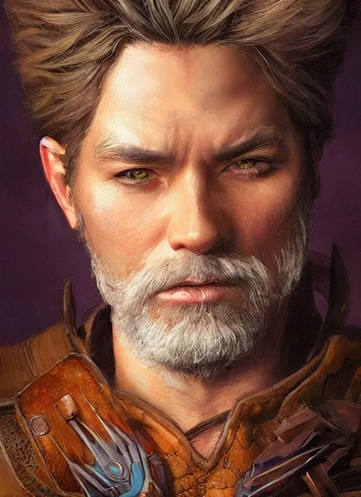 Image similar to a realistic fantasy portrait painting of a male wizard, ultra detailed, dndbeyond, dnd character portrait, pinterest, art by ralph horsley, artstation, deviantart