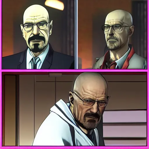 Prompt: walter white as kiryu kazuma