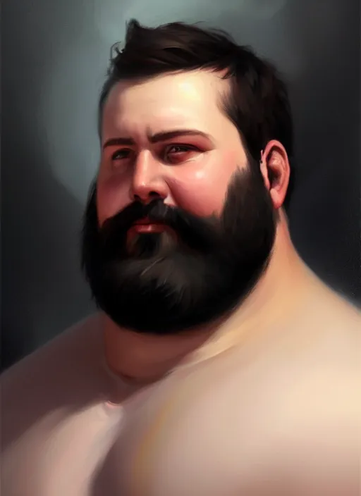 Image similar to a _ fantasy _ style _ portrait _ painting _ of white male short black hair chubby disconnected beard round face, rpg dnd oil _ painting _ unreal _ 5 _ daz. _ rpg _ portrait _ extremely _ detailed _ artgerm _ greg _ rutkowski _ greg