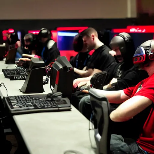 Prompt: walter white intensely gaming at esports tournament infront of crowd