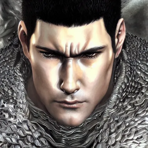 Prompt: photorealistic intricate detail portrait of guts from berserk extremely detailed, made by wlop and maxwell boas
