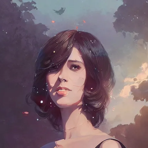 Image similar to lady at a wedding, intricate complexity, by greg rutkowski, artgerm, ross tran, conrad roset, takato yomamoto, ilya kuvshinov. 4 k, beautiful, cinematic dramatic atmosphere