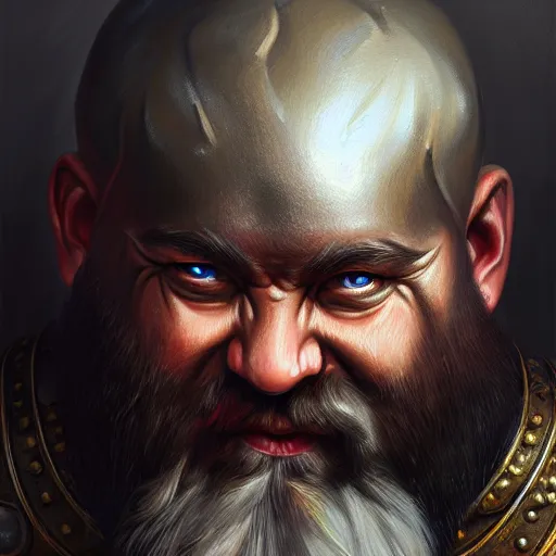 Prompt: portrait painting of a dwarven berserker, sharp focus, award - winning, trending on artstation, masterpiece, highly detailed, intricate. art by james ryman