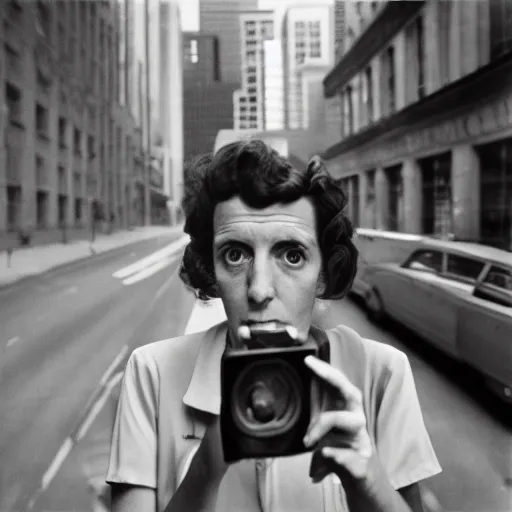 Image similar to the self portrait, by vivian maier,