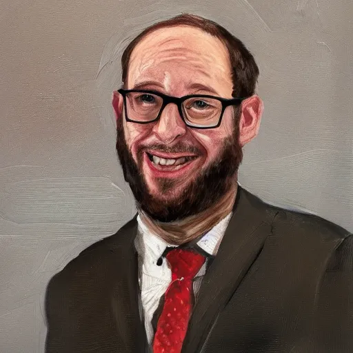 Prompt: a detailed portrait painting of joel glazer from manchester looking dumb