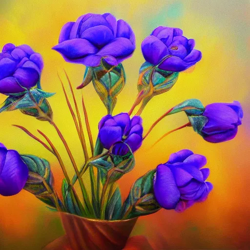 Image similar to beautiful flower oil painting, 4k trending masterpiece