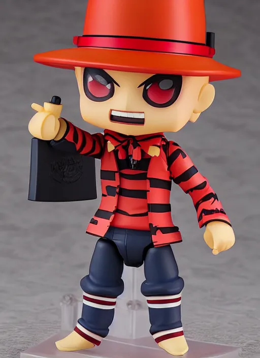 Image similar to freddy krueger, an anime nendoroid of freddy krueger, figurine, detailed product photo