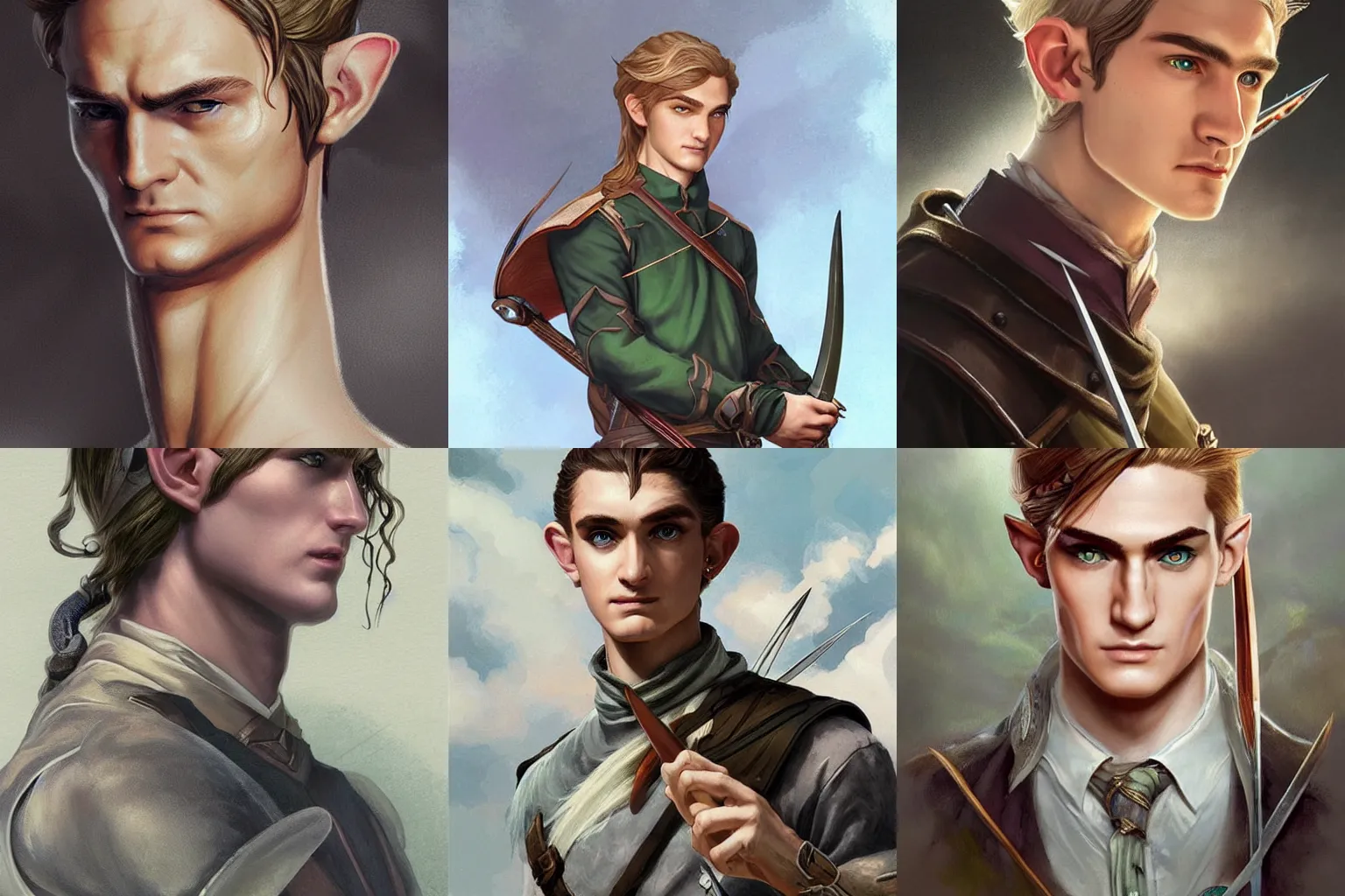 Prompt: a preppy young elf man, similar to Legolas, with a squid tattoo, squid motifs, D&D, fantasy, intricate, cinematic lighting, highly detailed, digital painting, artstation, concept art, smooth, sharp focus, illustration, art by Artgerm and Greg Rutkowski and Alphonse Mucha