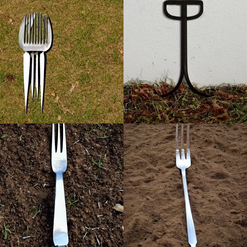 Prompt: pitchfork pitchforking a fork in the pitchfork made of pitchfork