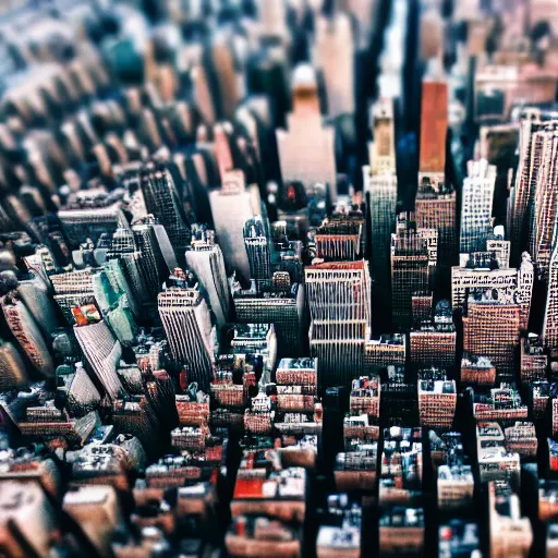 Prompt: diorama of New York city, macro lense, highly detailed