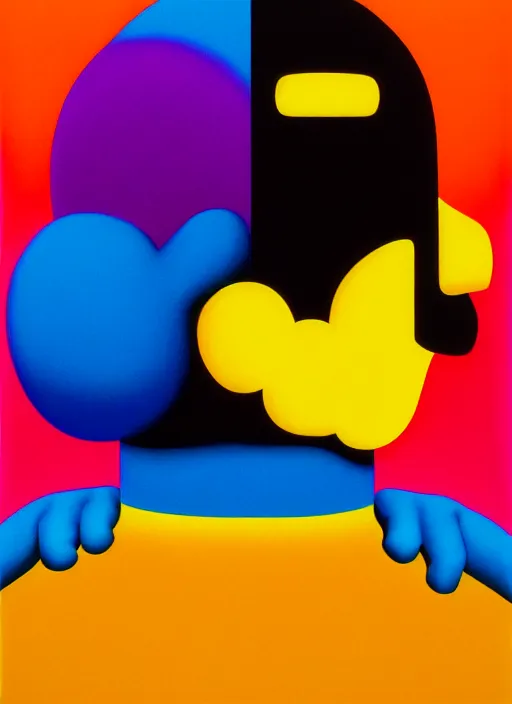 Image similar to person wearing a balaclava by shusei nagaoka, kaws, david rudnick, airbrush on canvas, pastell colours, cell shaded, 8 k