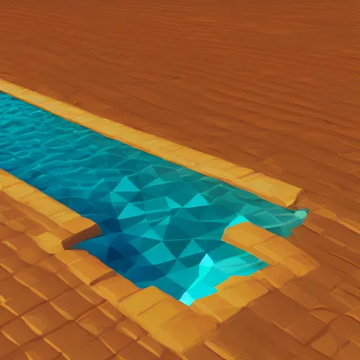 Prompt: water, low poly