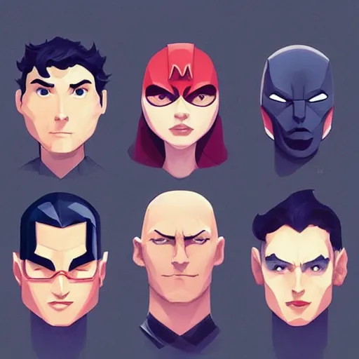 Image similar to face icon stylized minimalist justice league, loftis, cory behance hd by jesper ejsing, by rhads, makoto shinkai and lois van baarle, ilya kuvshinov, rossdraws global illumination