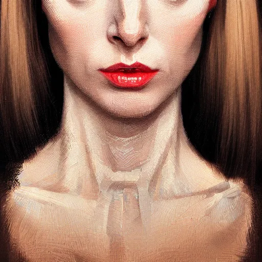 Image similar to A masterpiece portrait of a Female version of Christian Bale from American Psycho. medium shot, intricate, elegant, highly detailed. trending on artstation, digital art, by Stanley Artgerm Lau, WLOP, Rossdraws, James Jean, Andrei Riabovitchev, Marc Simonetti, Yoshitaka Amano