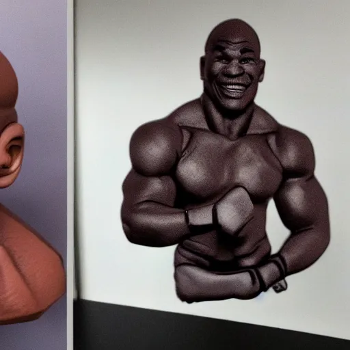 Prompt: 3d printed Mike Tyson