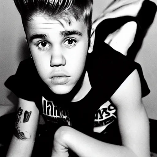 Prompt: justin bieber photographed by larry clark