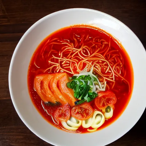 Prompt: tomato ramen