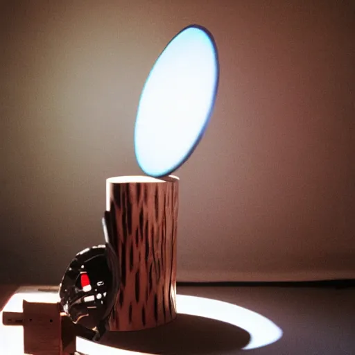 Image similar to Woodturning art representing Ed Harris, studio lighting, F 1.4 Kodak Portra