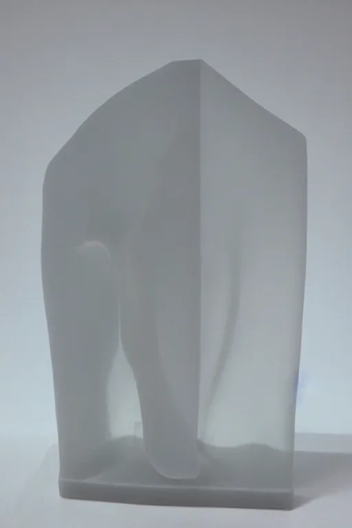 Image similar to translucent silicone rubber abstract sculpture on display