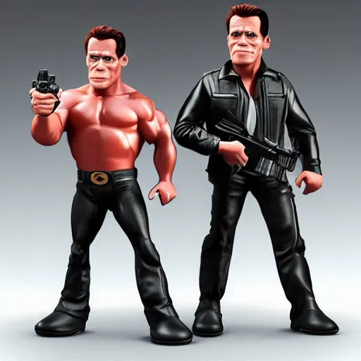 Image similar to pixar animation of schwarzenegger as terminator,