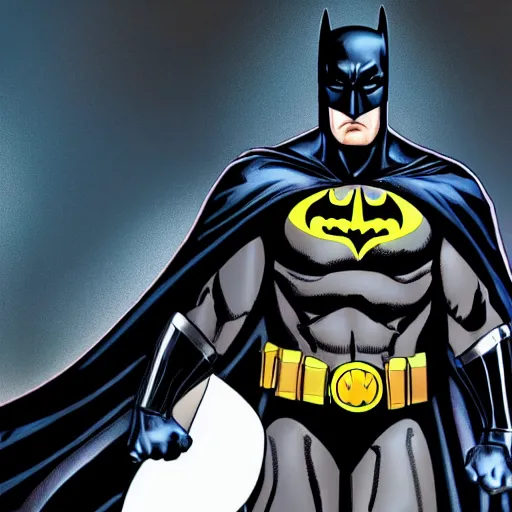 Prompt: Batman wearing an iron suit 4K quality