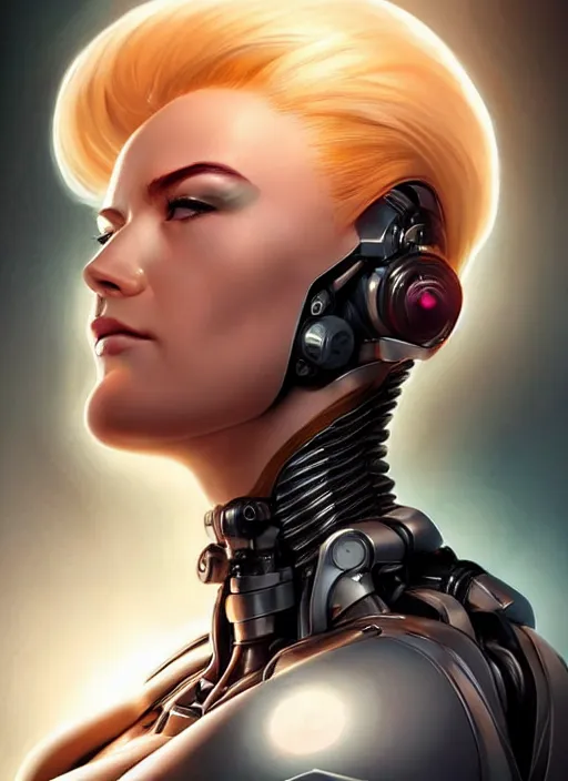 Prompt: portrait of a cyborg woman who turns her head to the right!!!!! (((((left))))) (((((up))))) (((((down))))) by Artgerm,eyes closed , biomechanical, hyper detailled, trending on artstation