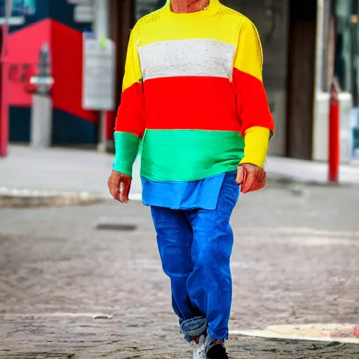 Prompt: photograph of a frenchman in 2 0 2 0. colorful, 5 0 mm