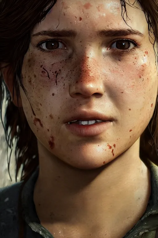 Ellie Williams from The Last of Us 1 in Red Dead, Stable Diffusion