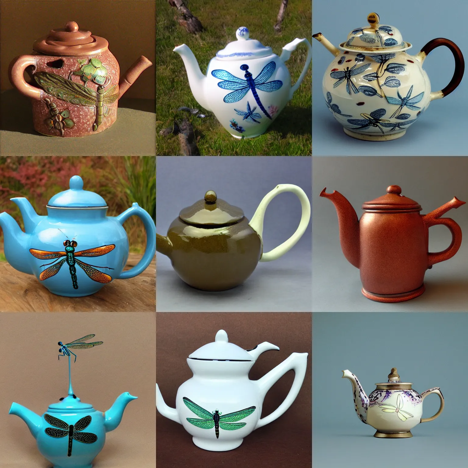 Image similar to dragonfly-teapot