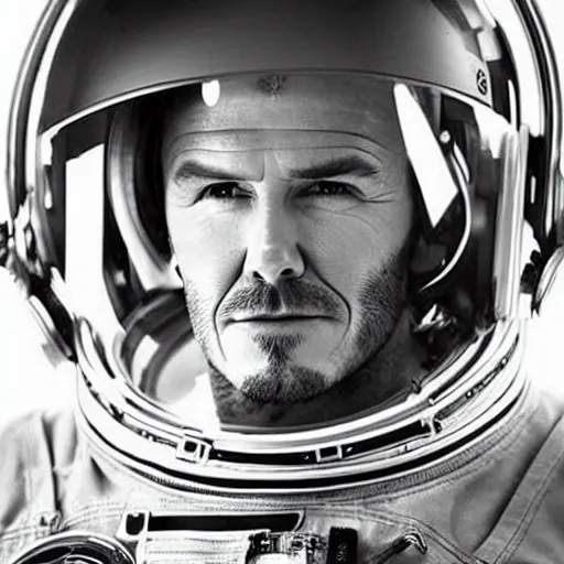 Prompt: David Beckham, astronaut in space