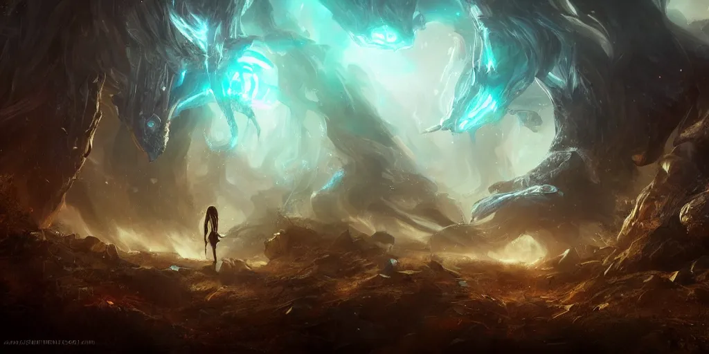 Image similar to fantasy world portal by Ross Tran, dramatic lighting, cinematic establishing shot, extremely high detail, photorealistic, cinematic lighting