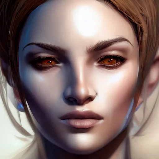 Image similar to A close up portrait of a Alyx Vance, D&D, intricate, elegant, highly detailed, digital painting, artstation, concept art, smooth, sharp focus, illustration, art by Viktor Antonov