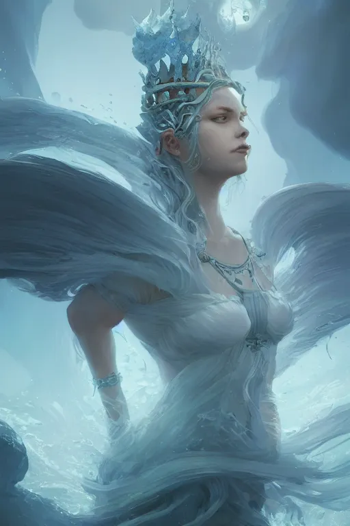 Prompt: sea queen, mysterious, highly detailed, digital painting, artstation, concept art, smooth, sharp focus, illustration, unreal engine 5, 8 k, art by sakimichan and greg rutkowski and edgar maxence