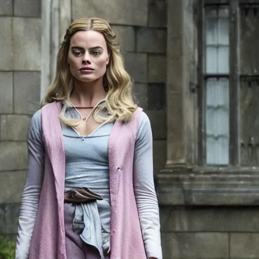 Prompt: margot robbie starring as Hermione in harry potter