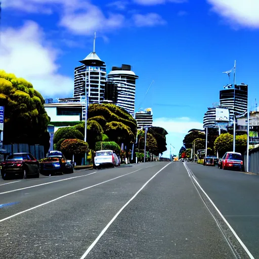 Prompt: a photograph of parnell road in auckland new zealand