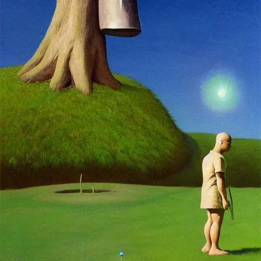 Prompt: fantasy artwork of a will smith totem in an open field surrounded by shrubbery, by frank frazetta edward hopper banksy david inshaw