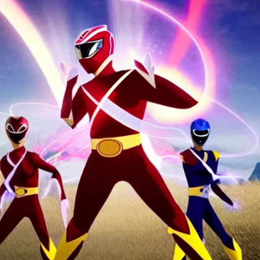 Prompt: The secret seventh power ranger, digital animation movie still photography from the show Power Rangers New Generation, Pixar studio