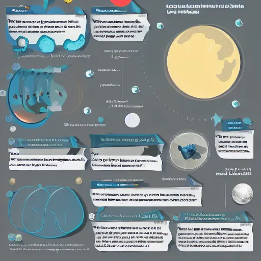 Image similar to infographic showing the anatomy of the moon