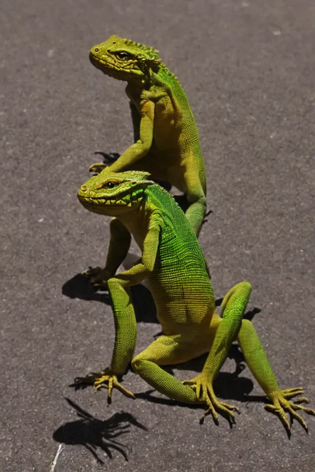 Image similar to A lizard humanoid mma fighter