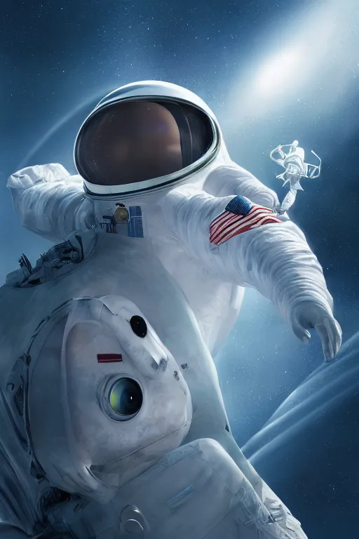 Prompt: whale shaped astronaut suit, whale, pixar movie, intricate, portrait, 8 k highly professionally detailed, hdr, cgsociety