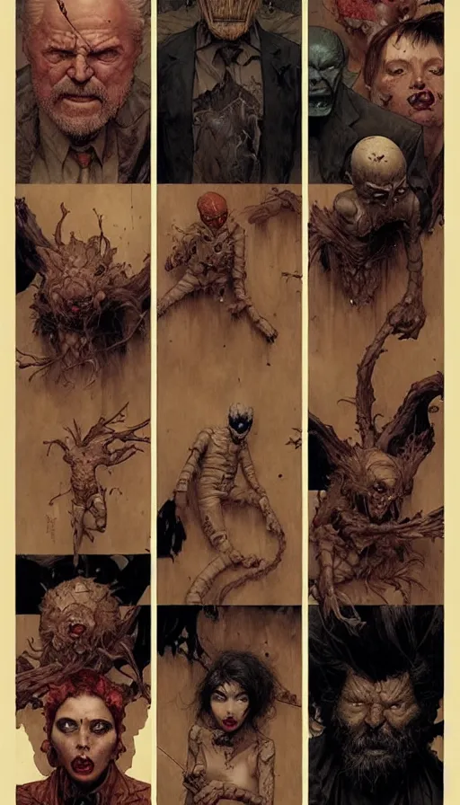 Image similar to the most interesting 6 panel dark marvel comic by chiara bautista, beksinski and norman rockwell and greg rutkowski weta studio and tom bagshaw and james gurney and lucasfilm