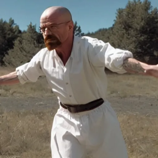 Image similar to walter white doing t pose