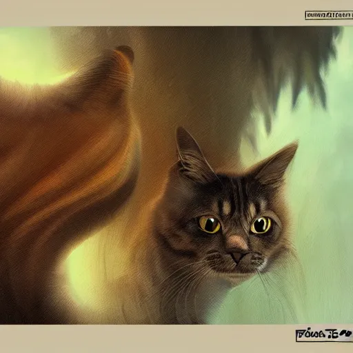 Image similar to landscapes full of beautiful cat, golden hours, elden ring style, trending on art Station