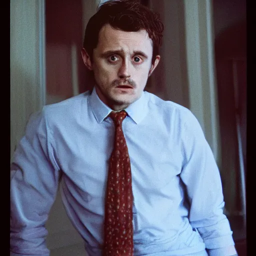 Prompt: color 35mm film still of British actor Kevin Doyle, figure portrait