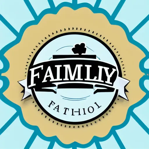 Prompt: family fashion logo, flat art, vector design