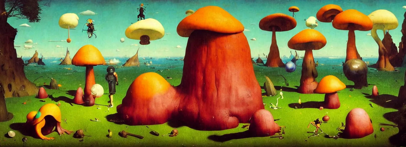 Image similar to surreal colorful single! clay toadstool snail concept art anatomy, action pose, very coherent and colorful high contrast masterpiece by norman rockwell franz sedlacek hieronymus bosch dean ellis simon stalenhag rene magritte gediminas pranckevicius, dark shadows, sunny day, hard lighting, reference sheet white! background